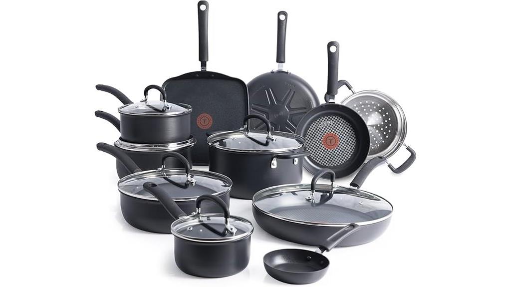 17 piece durable nonstick cookware