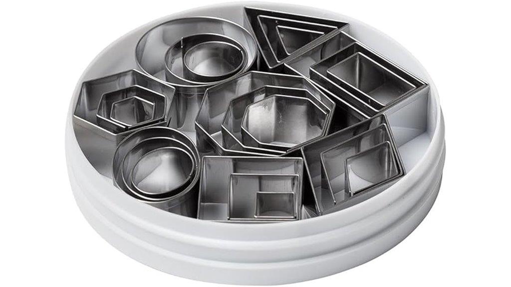 24 piece geometric cookie cutters