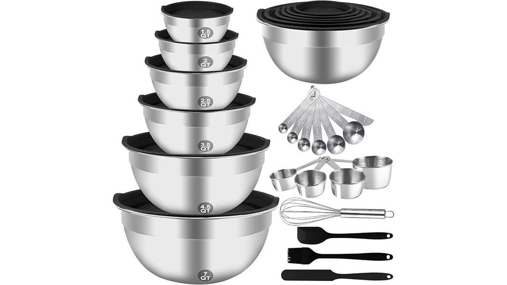 27 piece stainless steel set