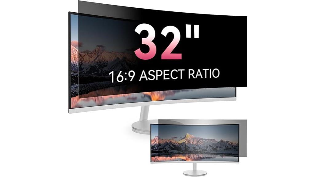 32 inch privacy monitor filter