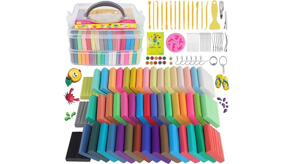 50 color polymer clay set