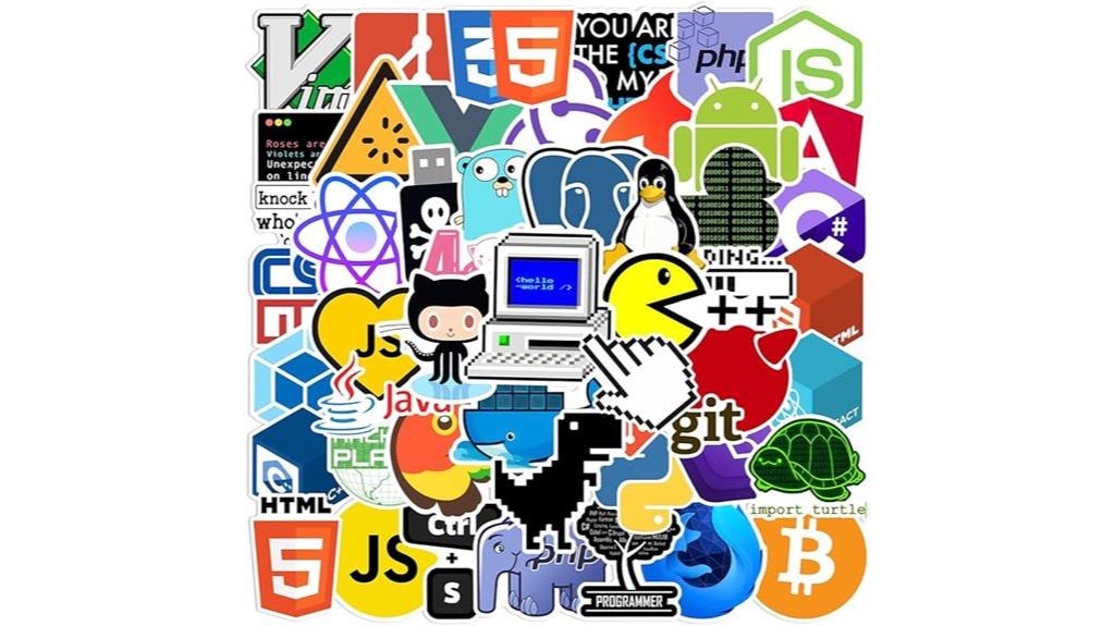 50 developer coding stickers