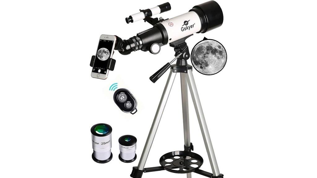 70mm aperture refracting telescope
