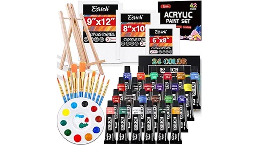 acrylic paint canvas set