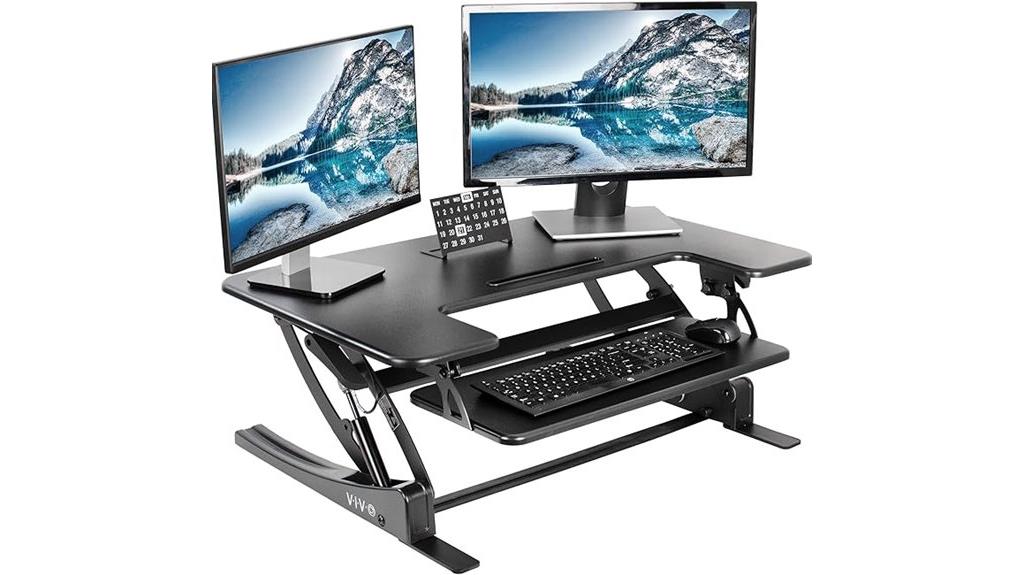 adjustable 36 inch desk converter