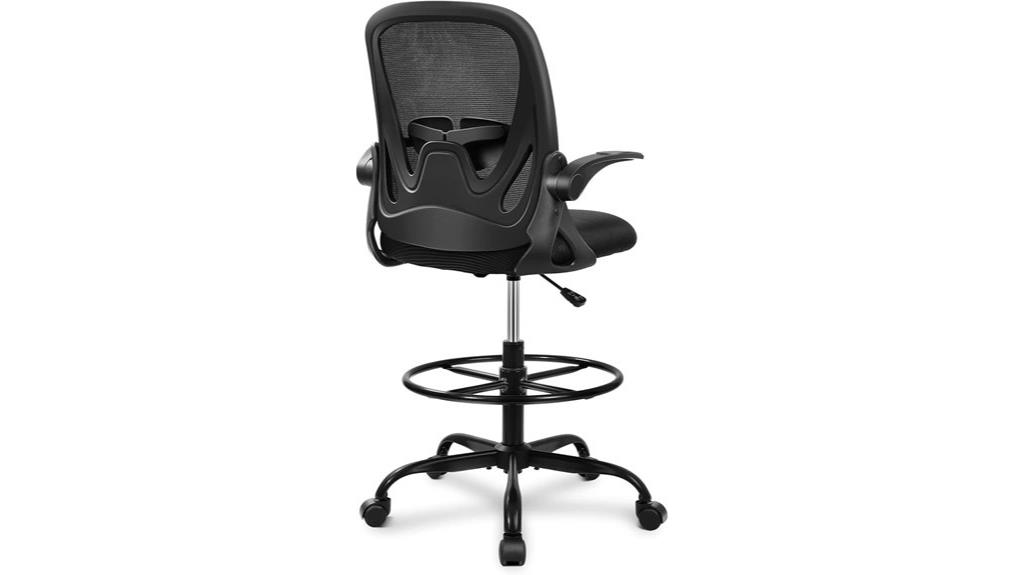 adjustable armrest drafting chair