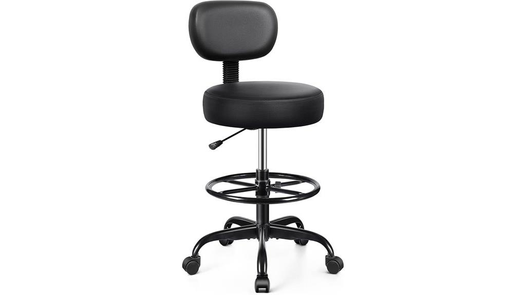 adjustable black drafting chair
