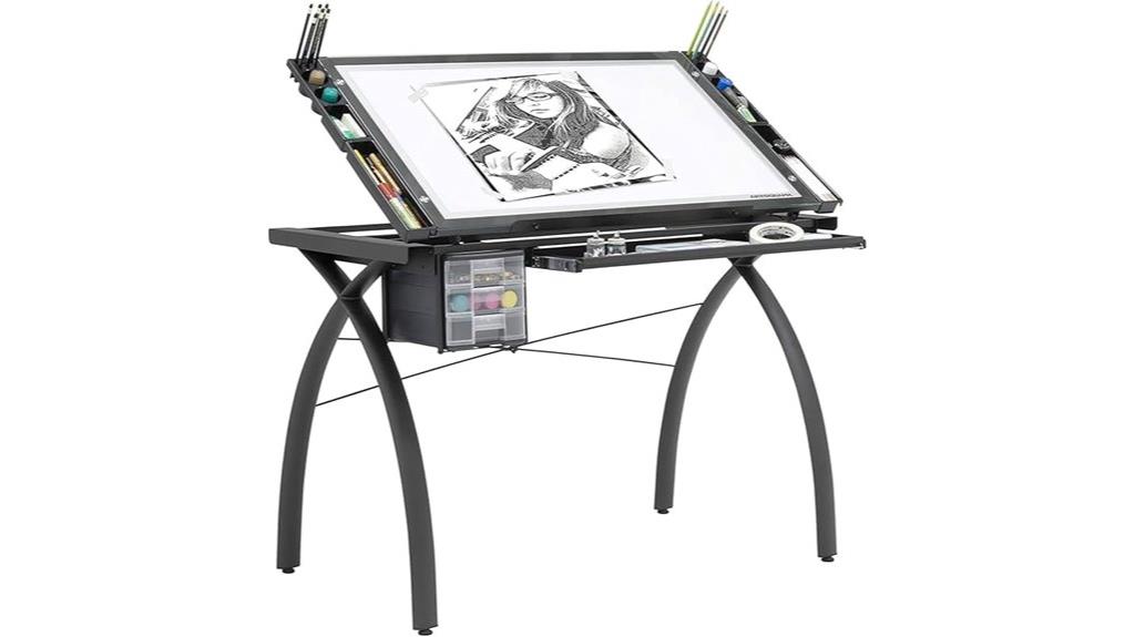 adjustable glass tracing table