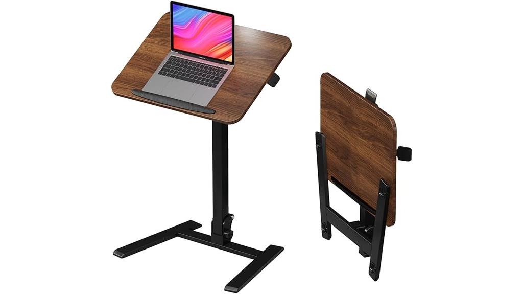 adjustable mobile folding desk