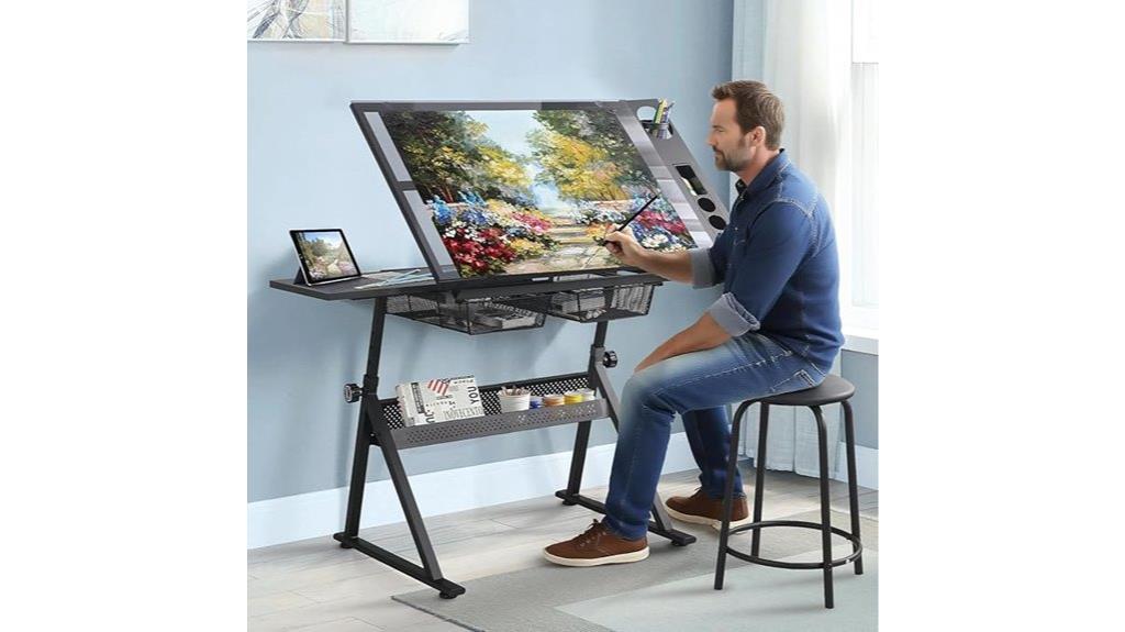 adjustable tilt drafting table