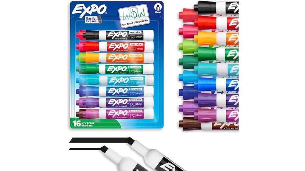 assorted color dry erase markers