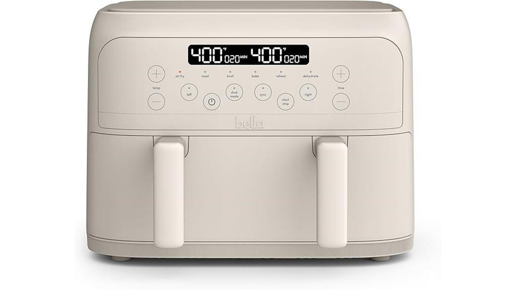 bella 4 quart trizone air fryer