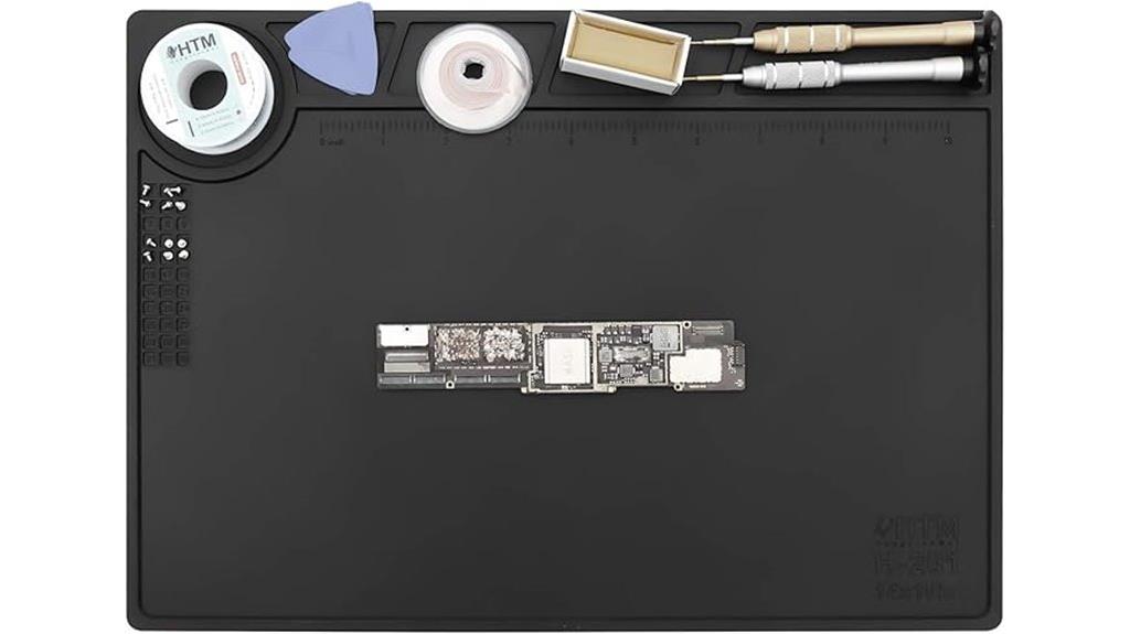 black silicone soldering mat