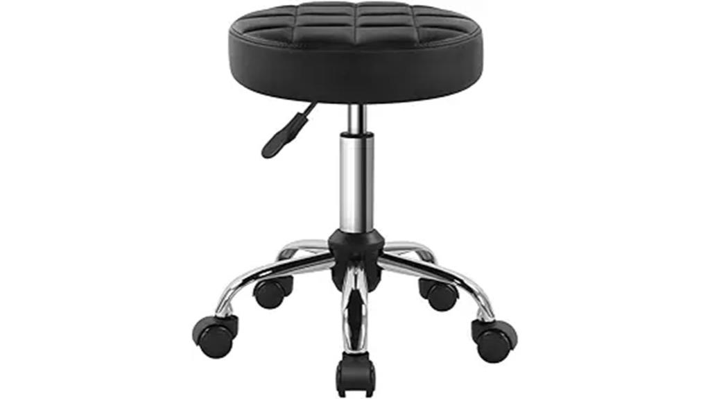 black swivel stool with wheel
