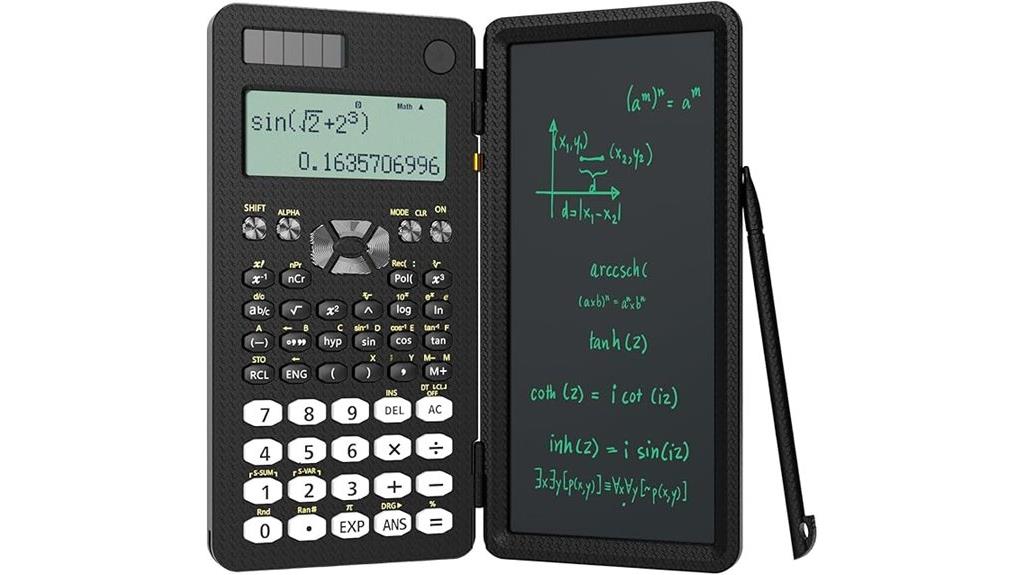 calculator with note pad