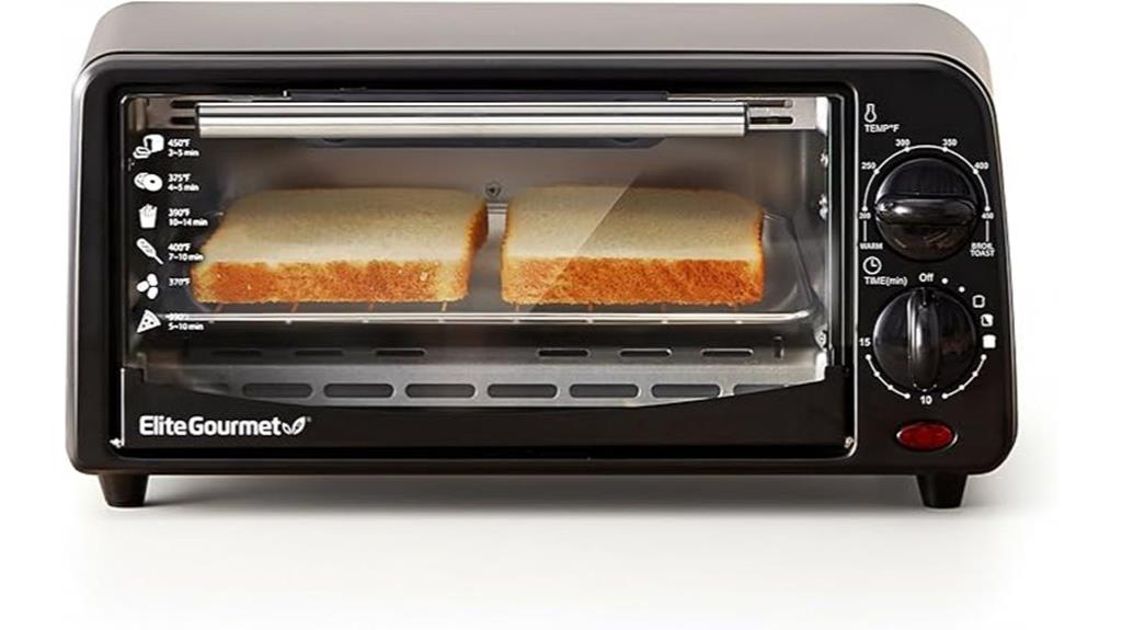 compact two slice toaster oven