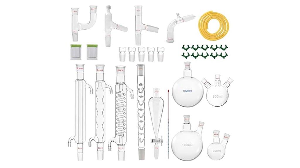 complete 32 piece laboratory glassware