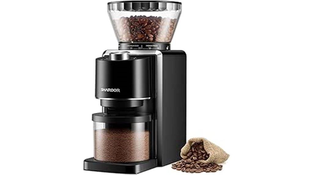 conical burr grinder settings