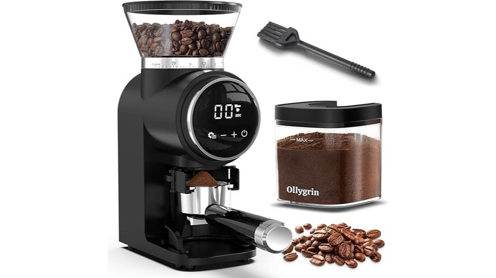 conical burrs touchscreen grinder