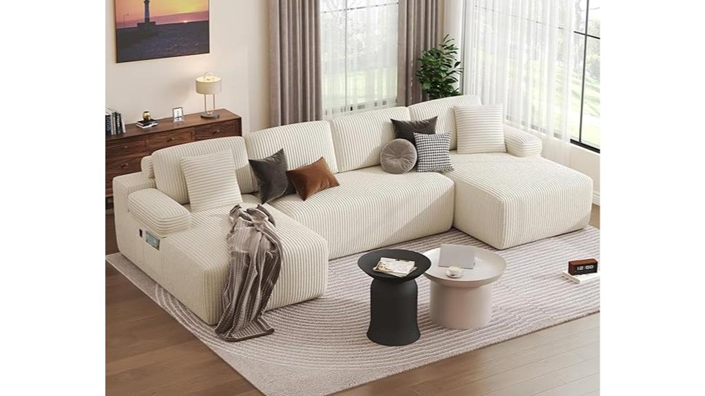 convertible u shaped sectional
