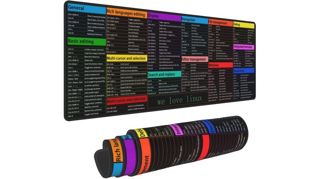 cybersecurity shortcut keyboard mat