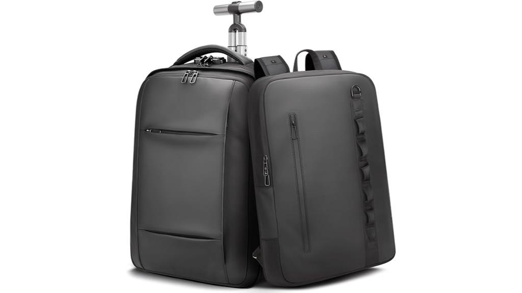 detachable rolling backpack with laptop