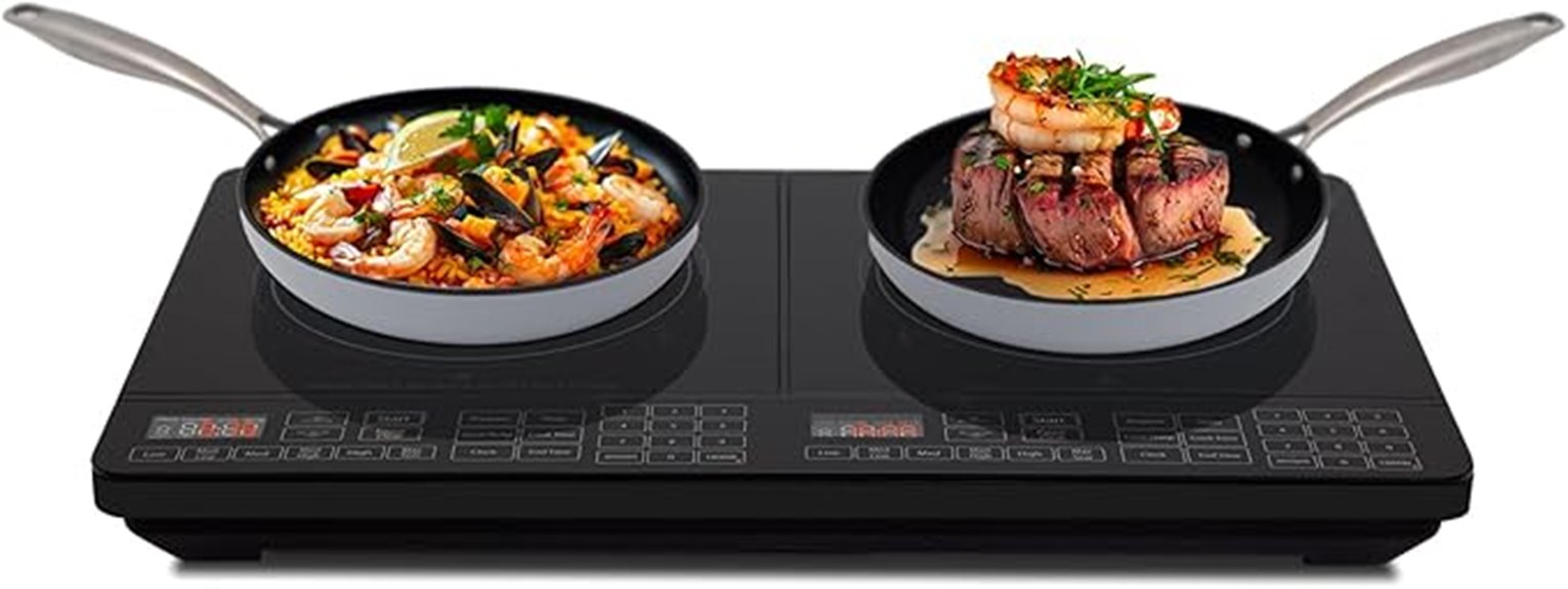 double induction cooktop burner