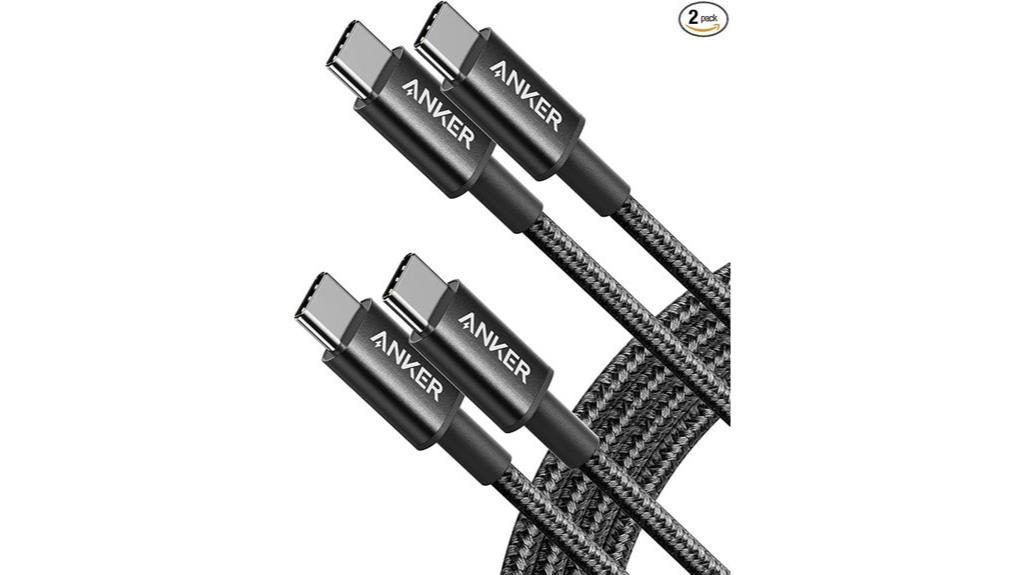 dual 6ft usb c cables
