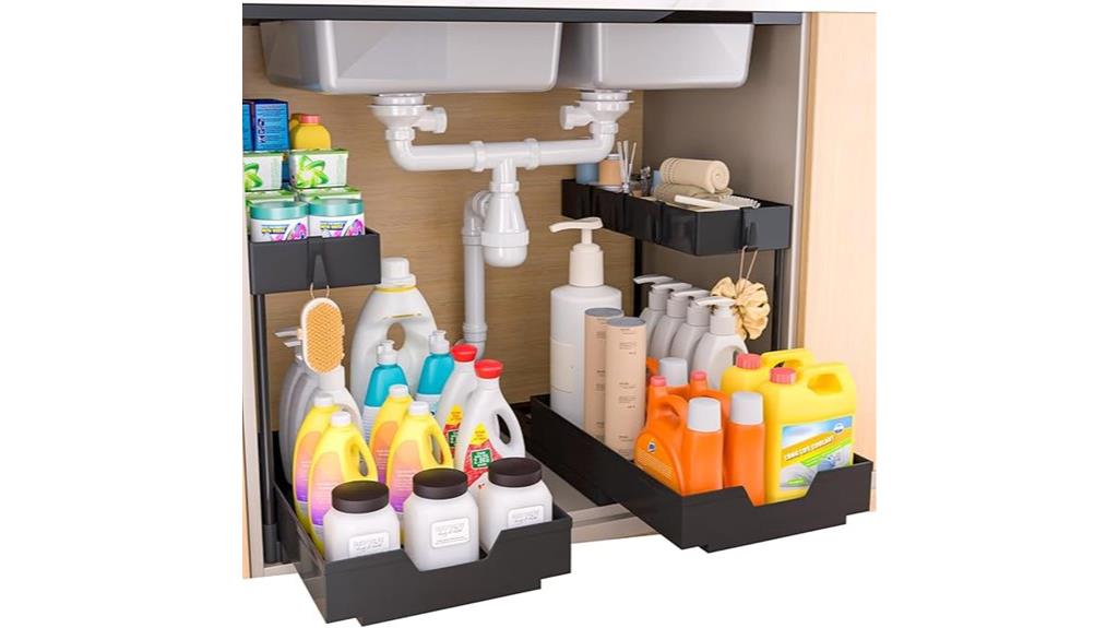 dual under sink baskets