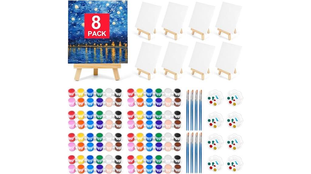 eight canvas boards set