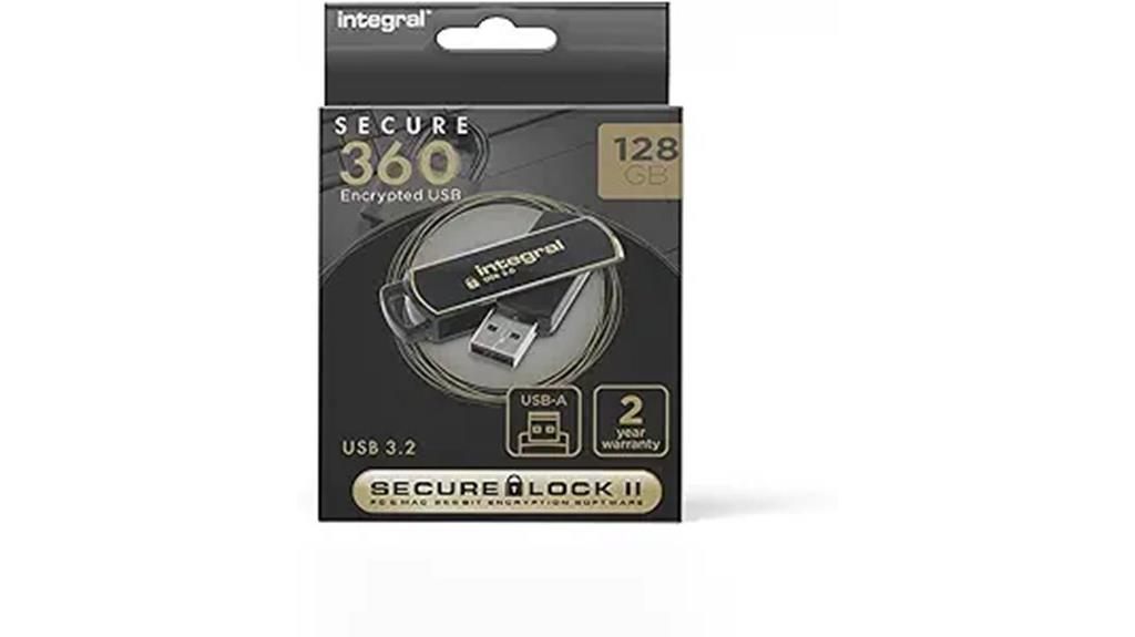 encrypted 128gb usb flash
