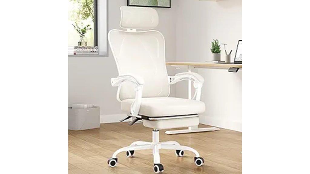ergonomic office chair with footrest
