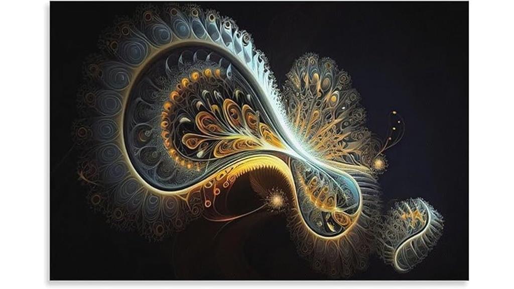 fibonacci fractal wall poster