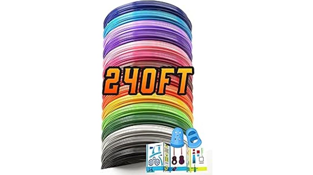 fifteen color 3d filament