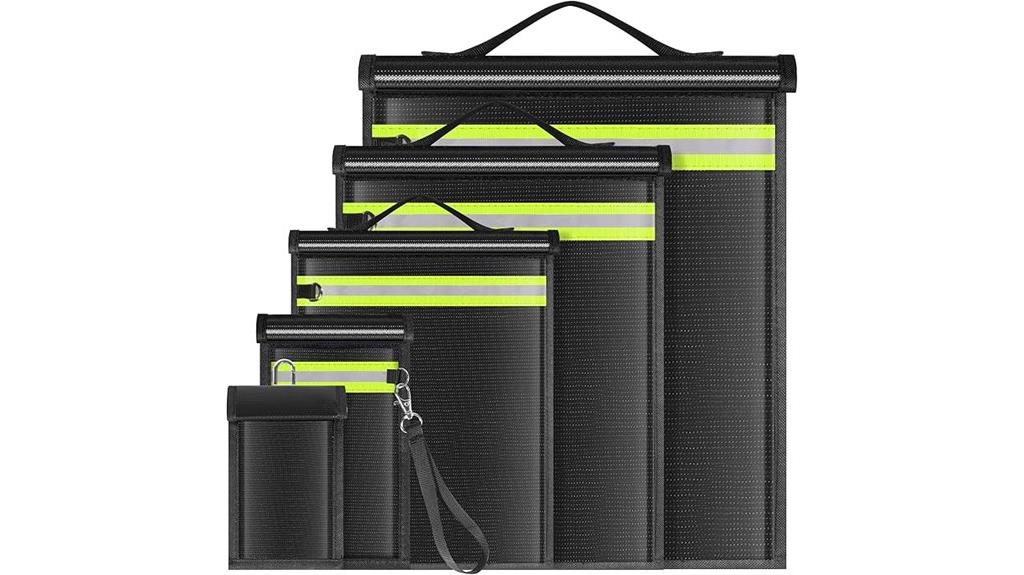 five electronic shielding bags