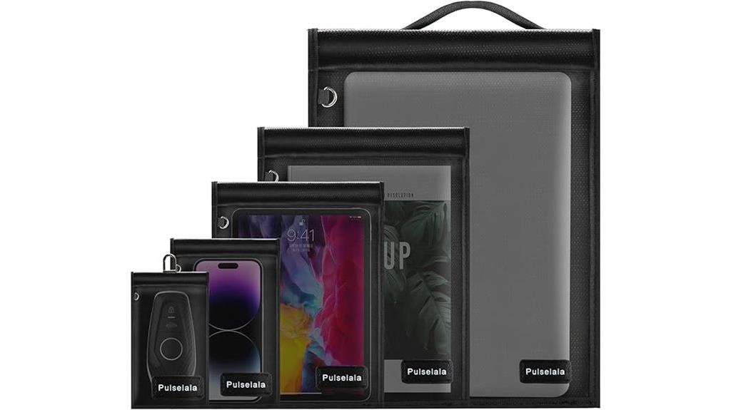 five large faraday bags