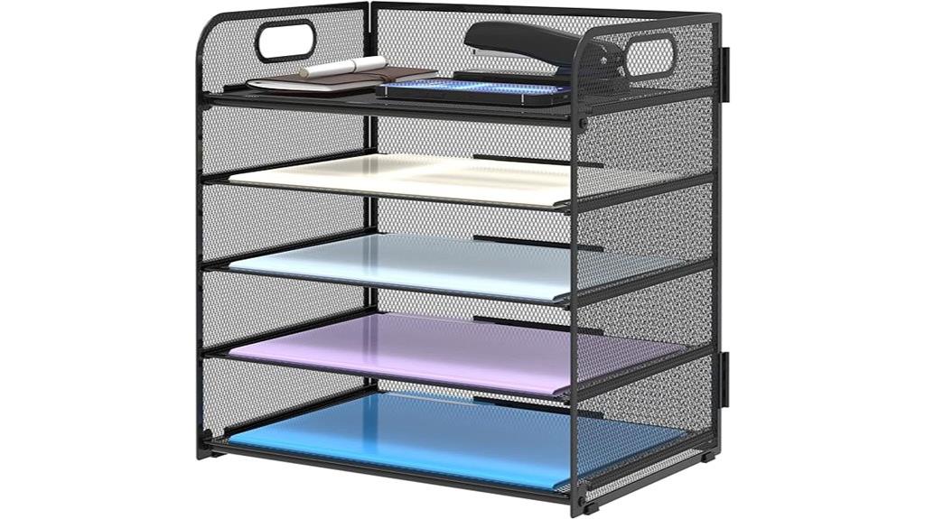 five tier paper organizer