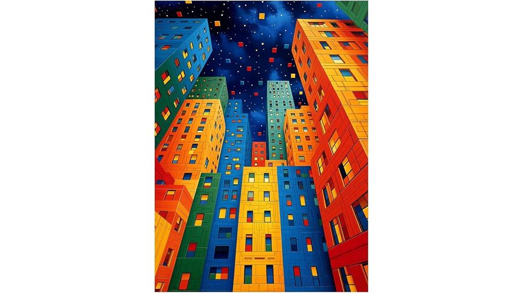 geometric city puzzle set