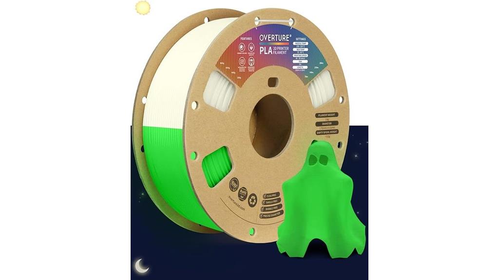 green glow in dark pla