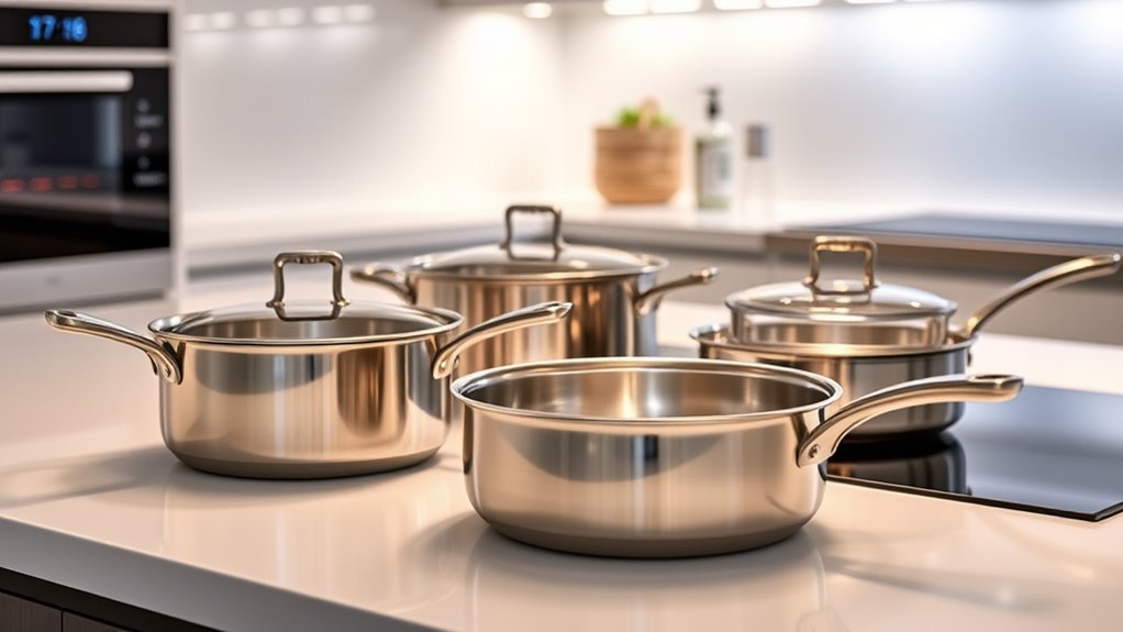 induction compatible stainless cookware