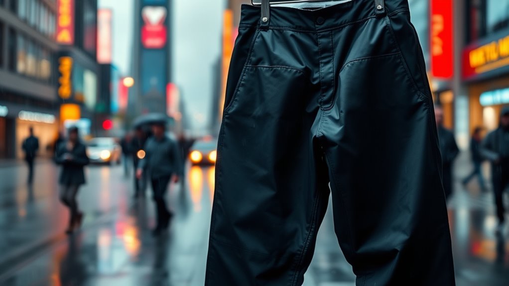 key waterproof rain pant features