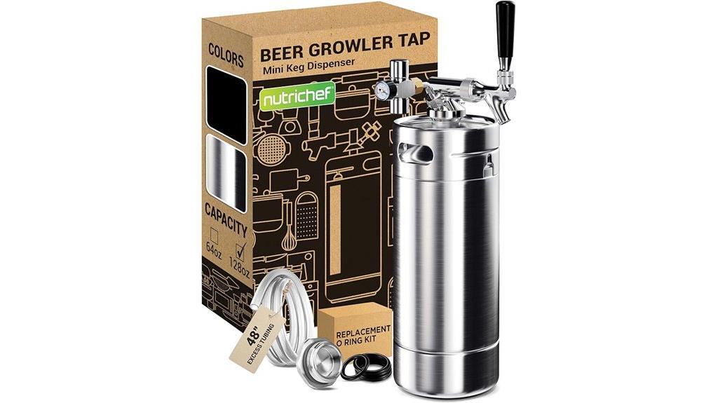 large 128oz pressurized growler