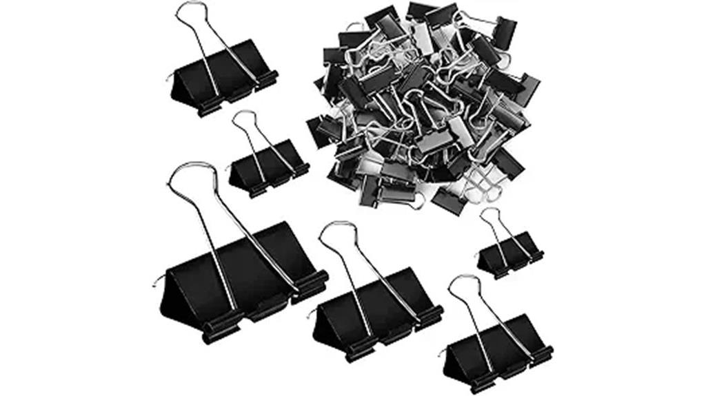 large assorted binder clips