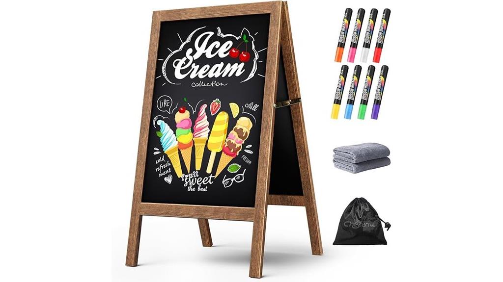 large blackboard with markers