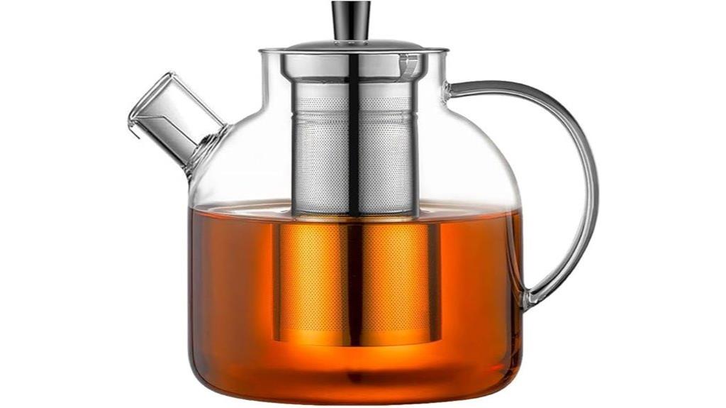 large glass tea infuser