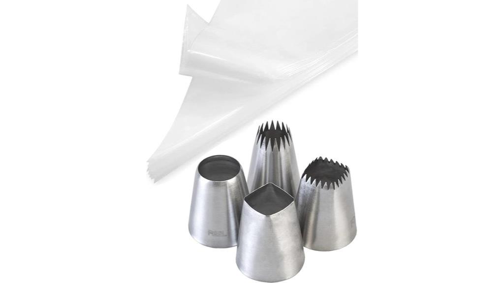 large piping tips and bags