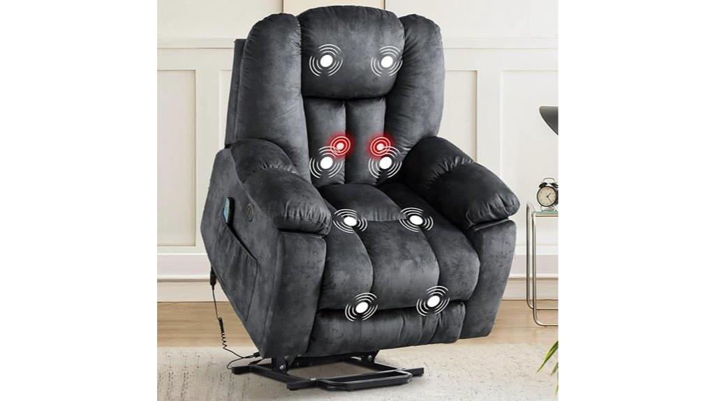 large power recliner with massage
