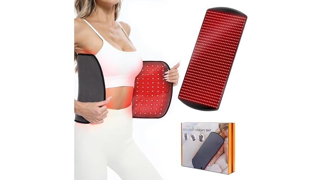 large red led therapy mat