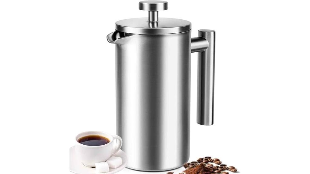 large stainless steel coffee maker