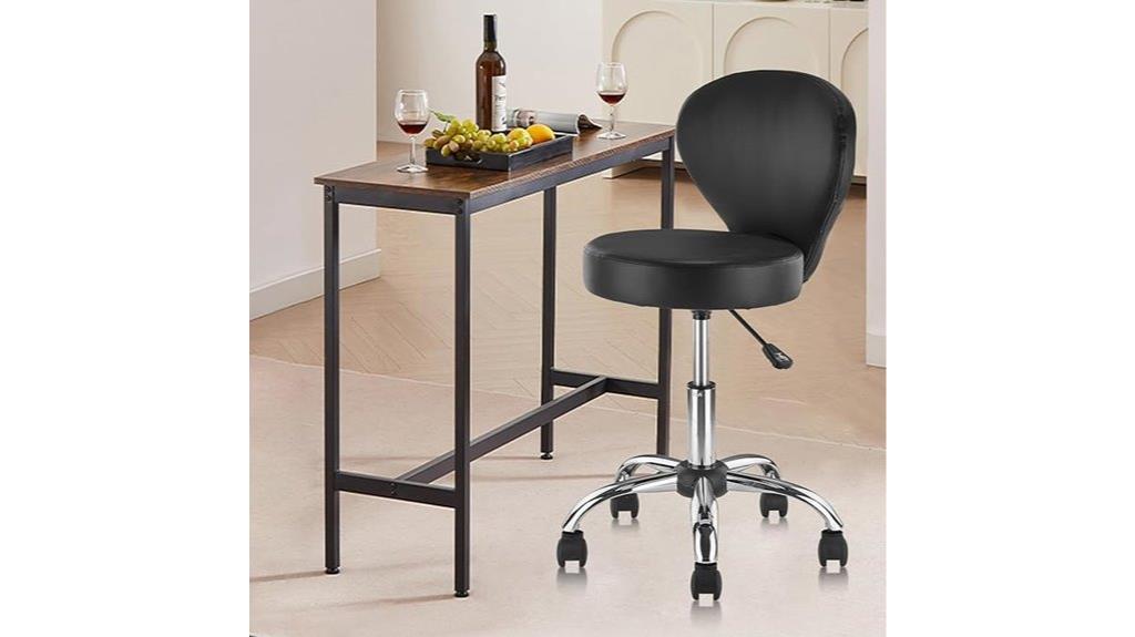 leather swivel spa stool